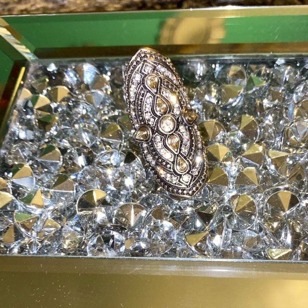 Silver Rhinestone Ring - Picture 2 of 3